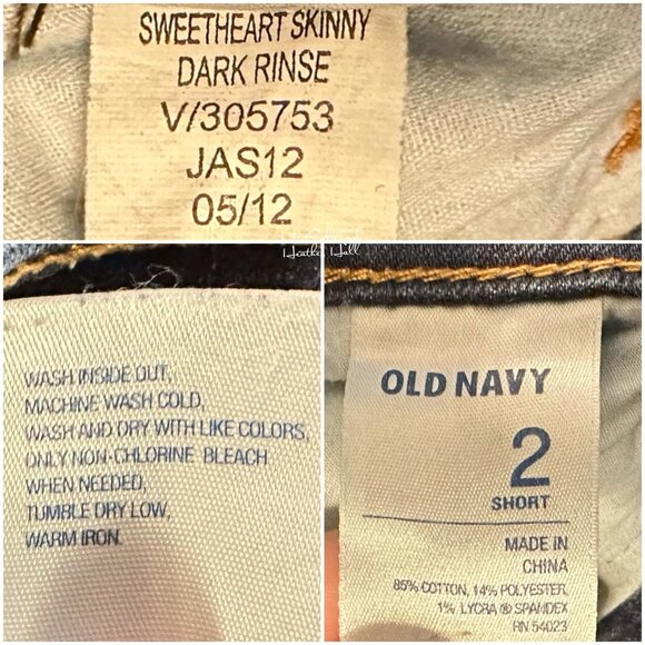 Old Navy The Sweetheart Skinny Jeans Size 2 Short - Picture 6 of 6